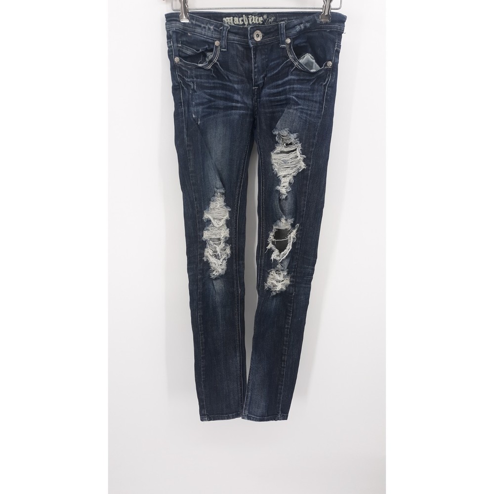 Machine distressed Jeans women's 28x30.